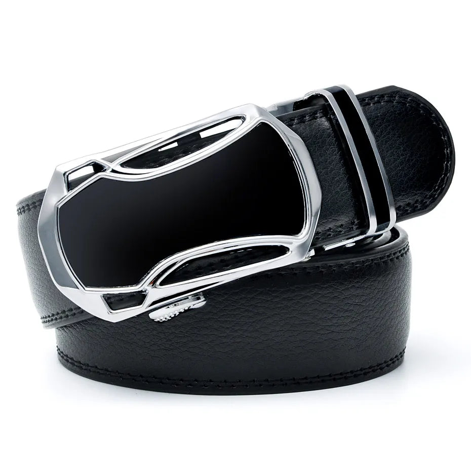 Automatic Buckle Genuine Leather Belt for Men's