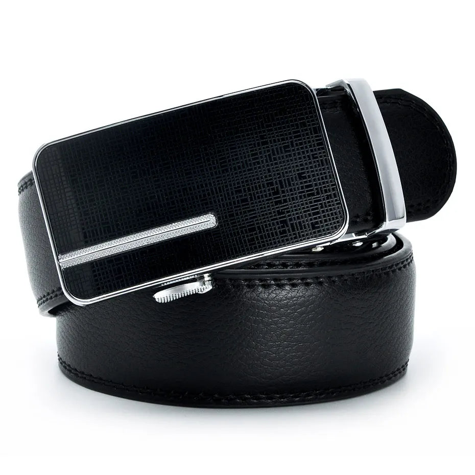 Automatic Buckle Genuine Leather Belt for Men's