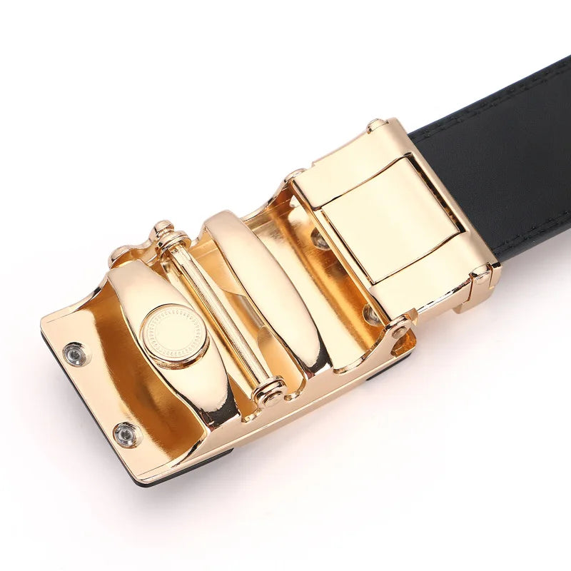 3.5cm Men Belt Fashion Alloy Automatic Buckle Belt Business Casual Decoration Men's Belts Men's Belts Luxury