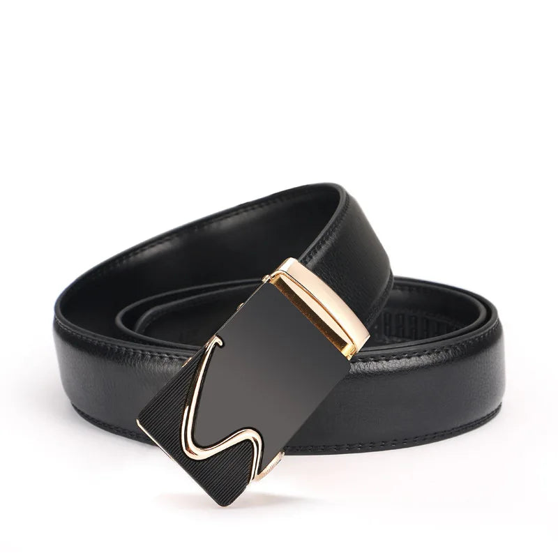 3.5cm Men Belt Fashion Alloy Automatic Buckle Belt Business Casual Decoration Men's Belts Men's Belts Luxury