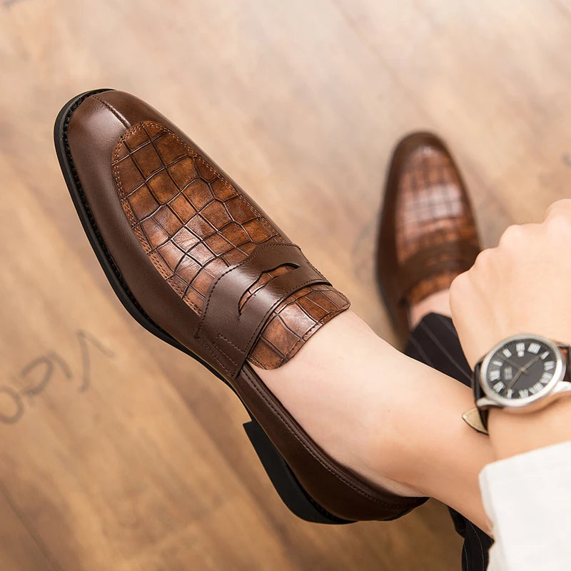 Luxurious Mens Casual Shoes Fashion Low Heel Men's Shoes Men Loafers Male Shoes Casual British Style Shoes Designer Shoes Men