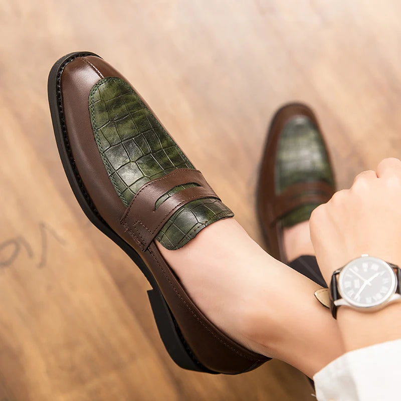 Luxurious Mens Casual Shoes Fashion Low Heel Men's Shoes Men Loafers Male Shoes Casual British Style Shoes Designer Shoes Men