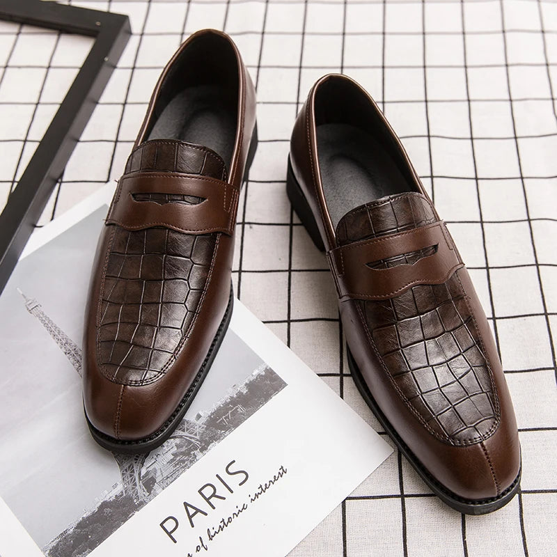 Luxurious Mens Casual Shoes Fashion Low Heel Men's Shoes Men Loafers Male Shoes Casual British Style Shoes Designer Shoes Men