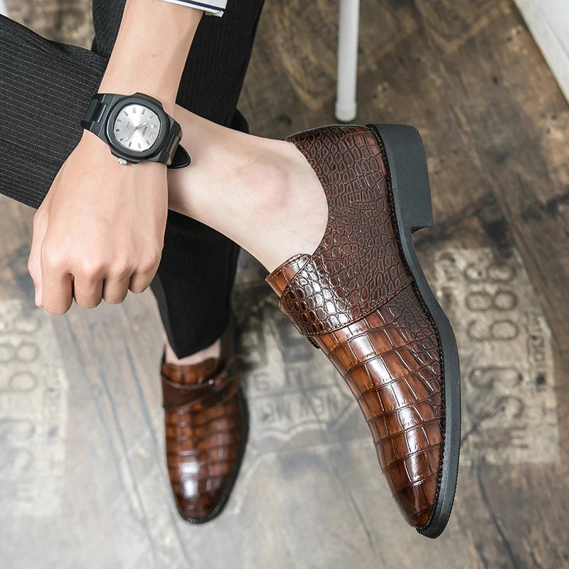2024 Brand Hushpies Elegant Men's Formal Shoes Designer Men Moccasins Wedding Luxury Social Shoe