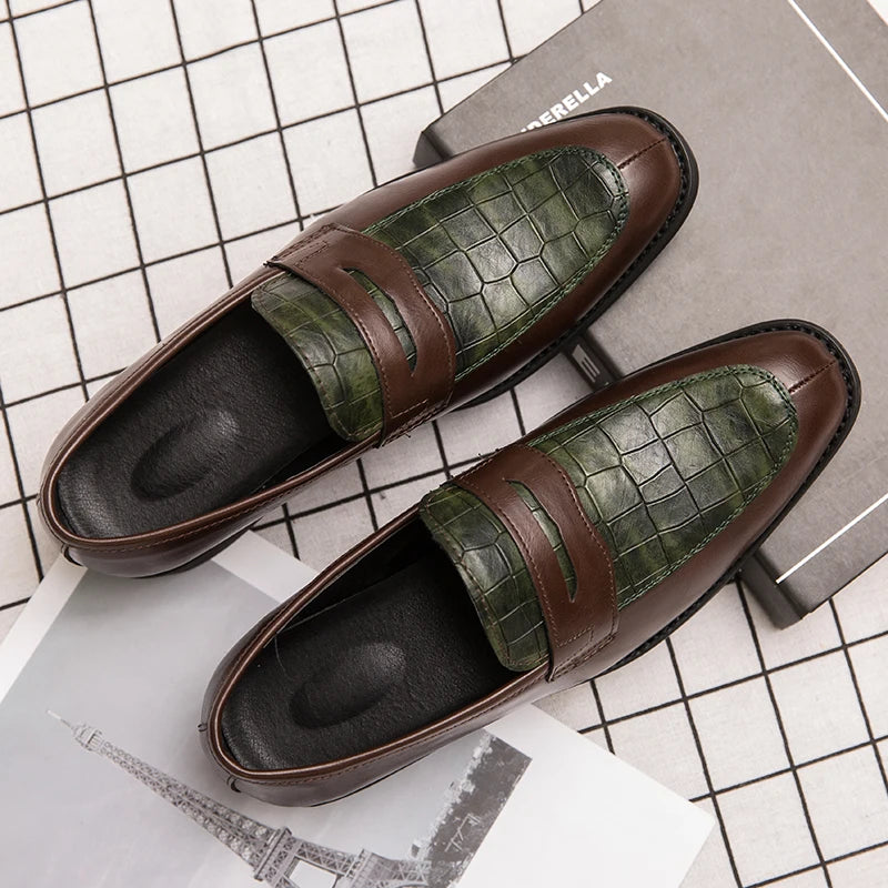 Luxurious Mens Casual Shoes Fashion Low Heel Men's Shoes Men Loafers Male Shoes Casual British Style Shoes Designer Shoes Men