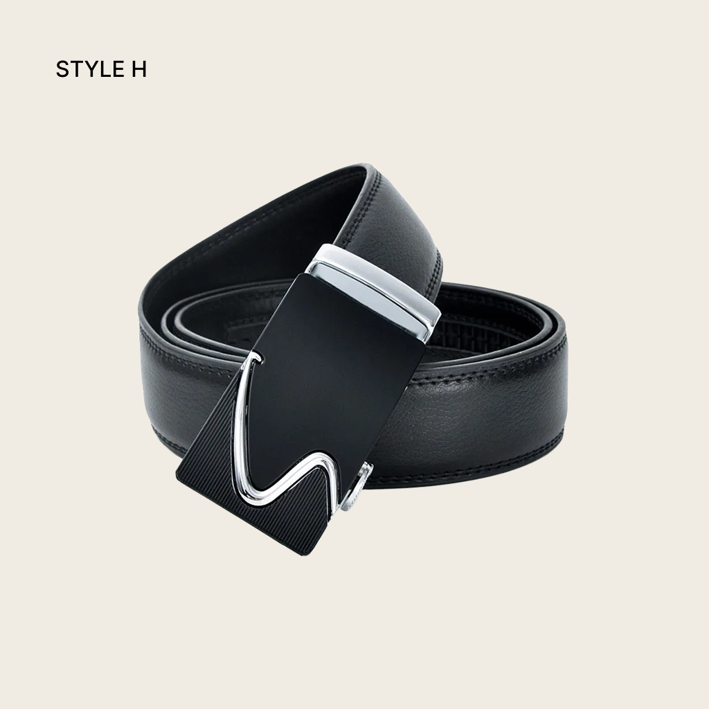 Automatic Buckle Leather Belt for Men