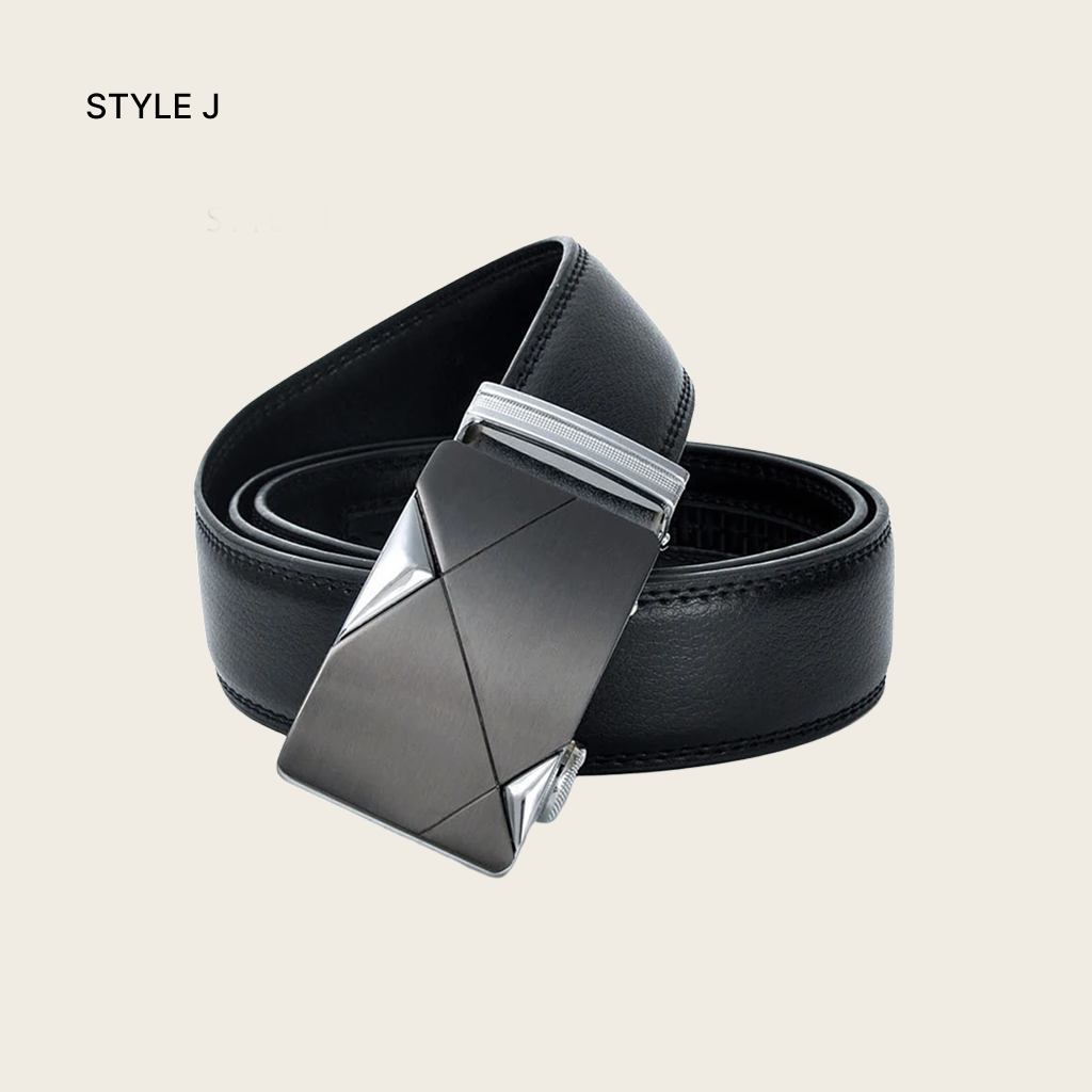 Automatic Buckle Leather Belt for Men