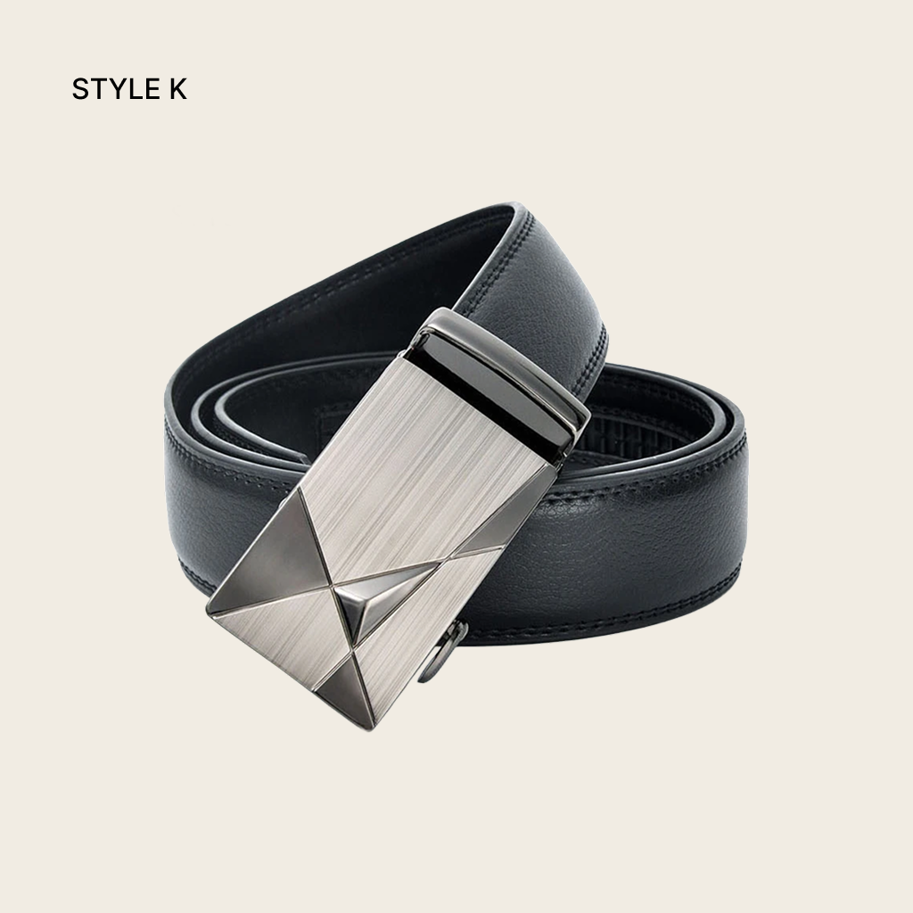 Automatic Buckle Leather Belt for Men