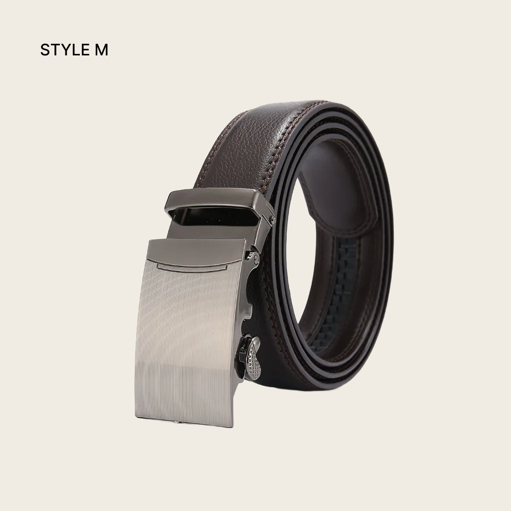 Automatic Buckle Leather Belt for Men