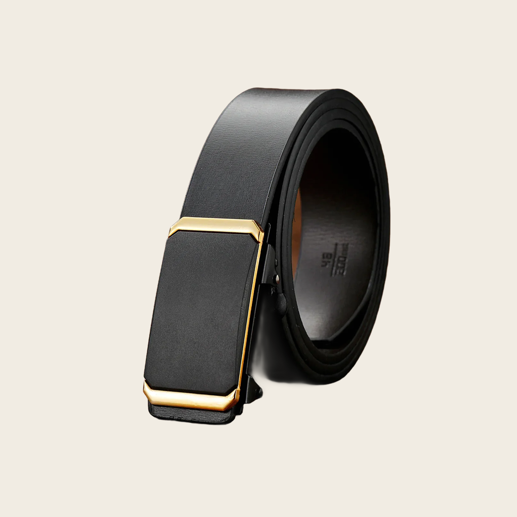 Automatic Toothless Buckle Leather Belt