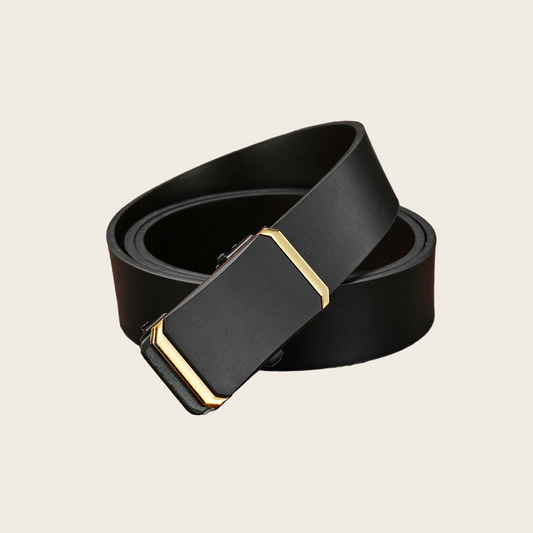Automatic Toothless Buckle Leather Belt