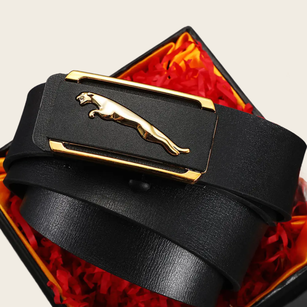 Automatic Toothless Buckle Leather Belt