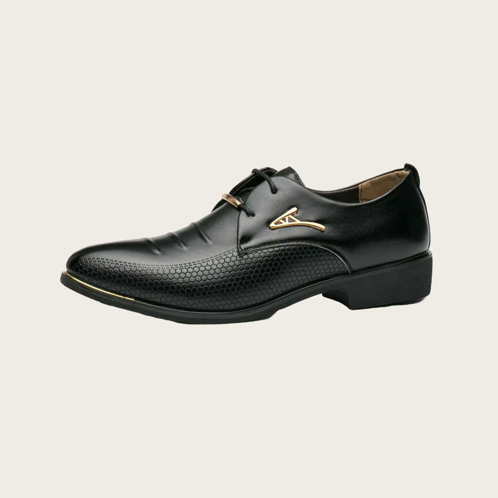 Classic Black PU Oxford Shoes