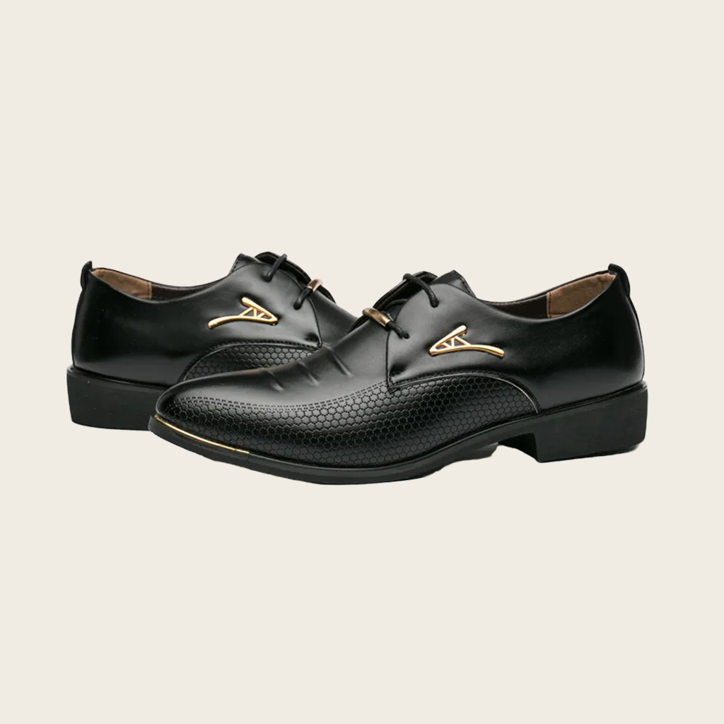 Classic Black PU Oxford Shoes