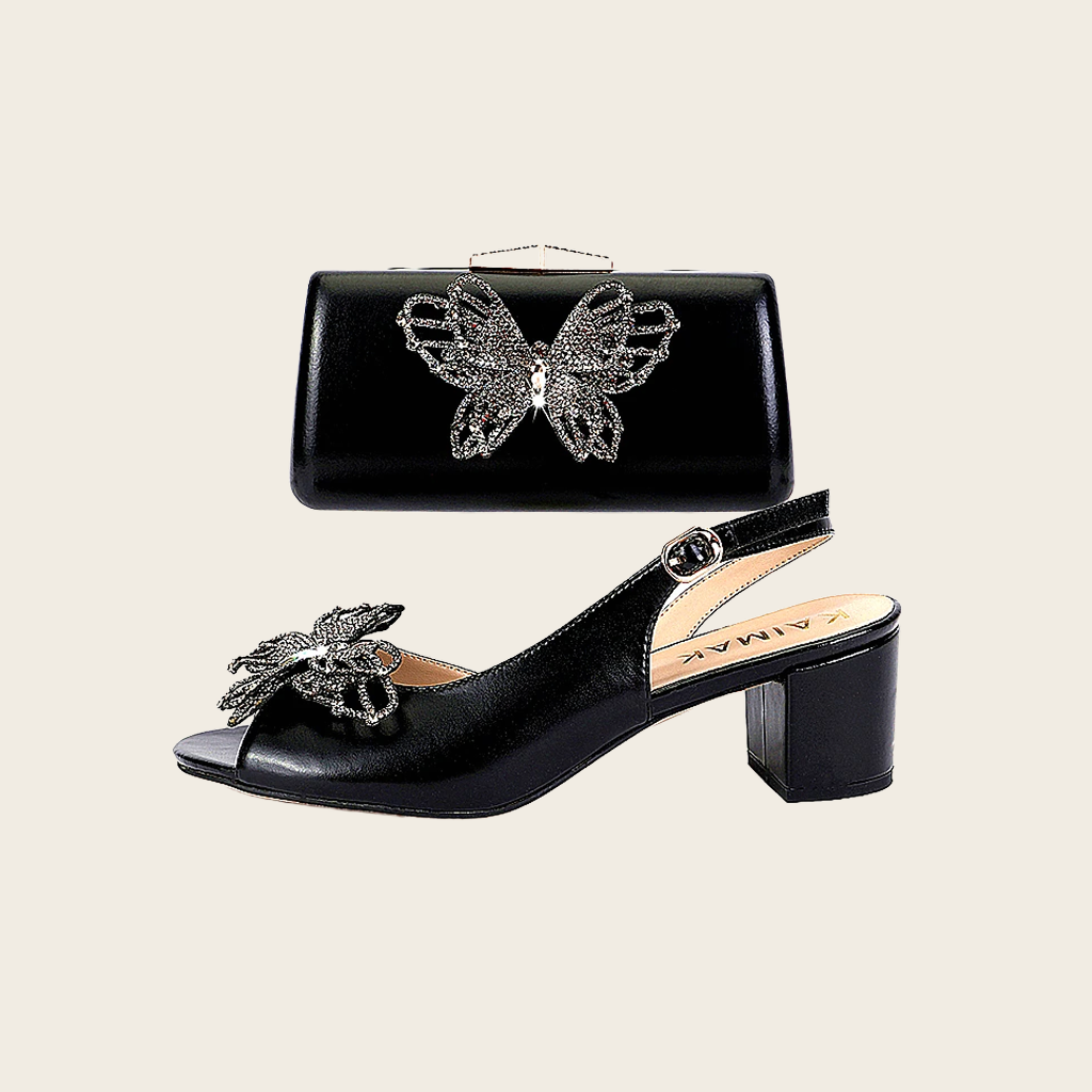 Embellished Block Heel Sandals