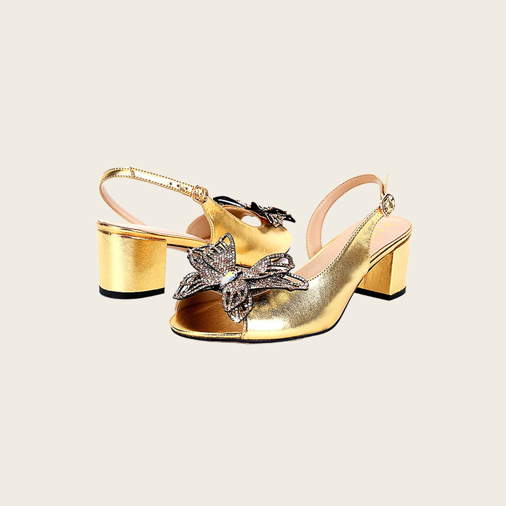 Embellished Block Heel Sandals