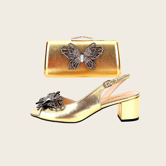 Embellished Block Heel Sandals