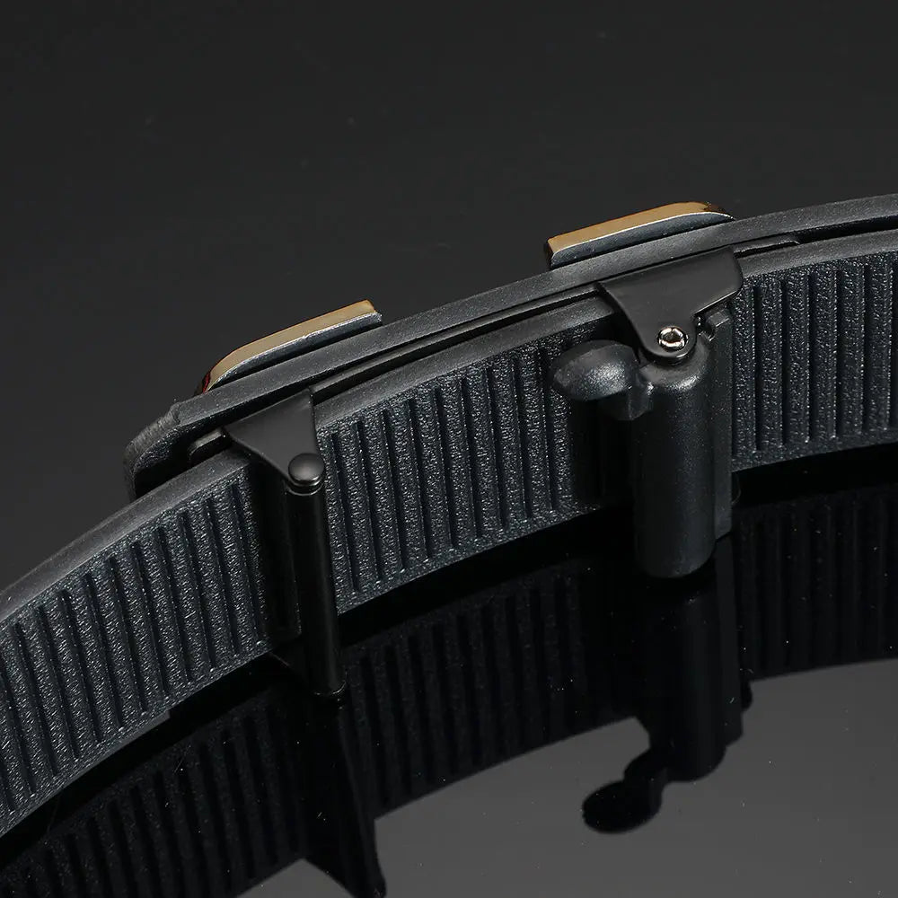 New Men's Fashion Automatic Toothless Buckle Leather Belt