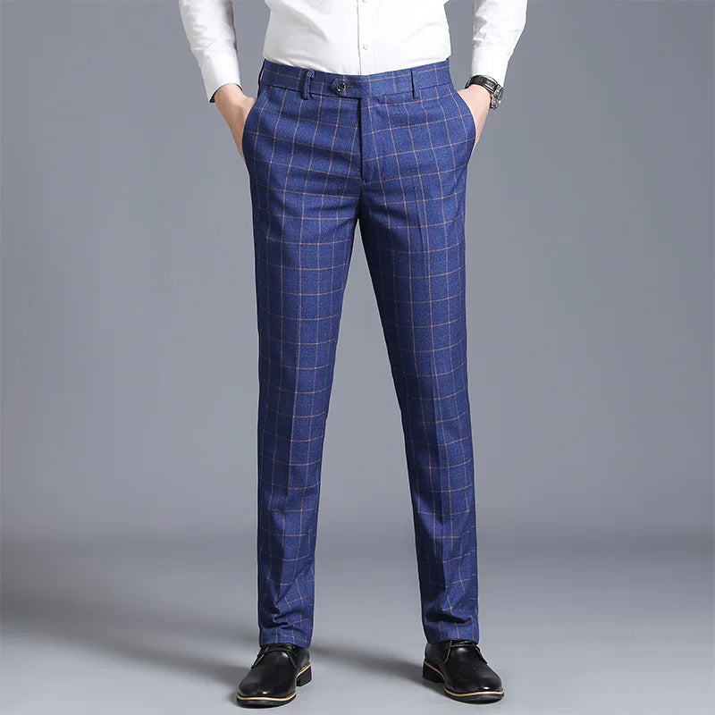 Autumn New Solid Business Casual Suit Pants, Men Clothing Simple All Match Formal Wear Office Trousers, Straight Men Pants 29-38