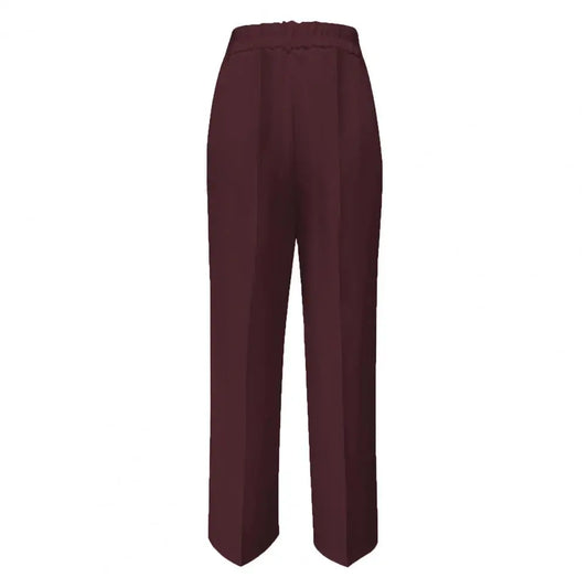 Women Suit Pants Women’s High Waist Suit Pants with Button Zipper Closure Wide Leg Dress Trousers Solid Color Workwear