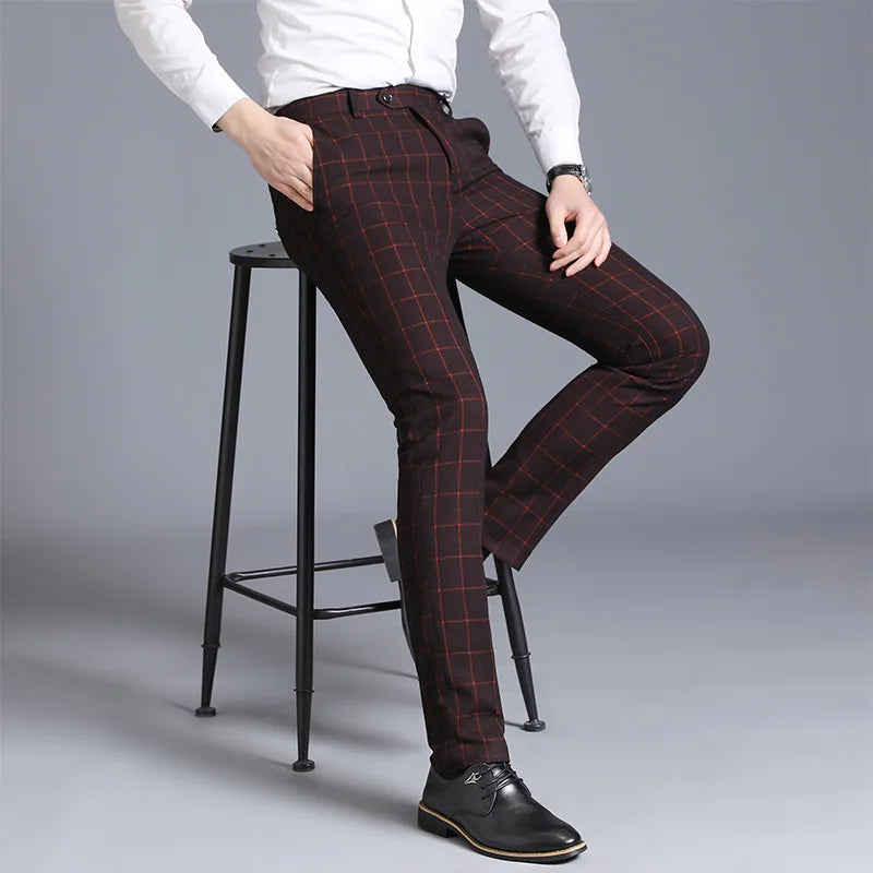 Autumn New Solid Business Casual Suit Pants, Men Clothing Simple All Match Formal Wear Office Trousers, Straight Men Pants 29-38