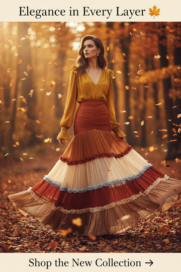 Women's Elegant Long Dress Ad
